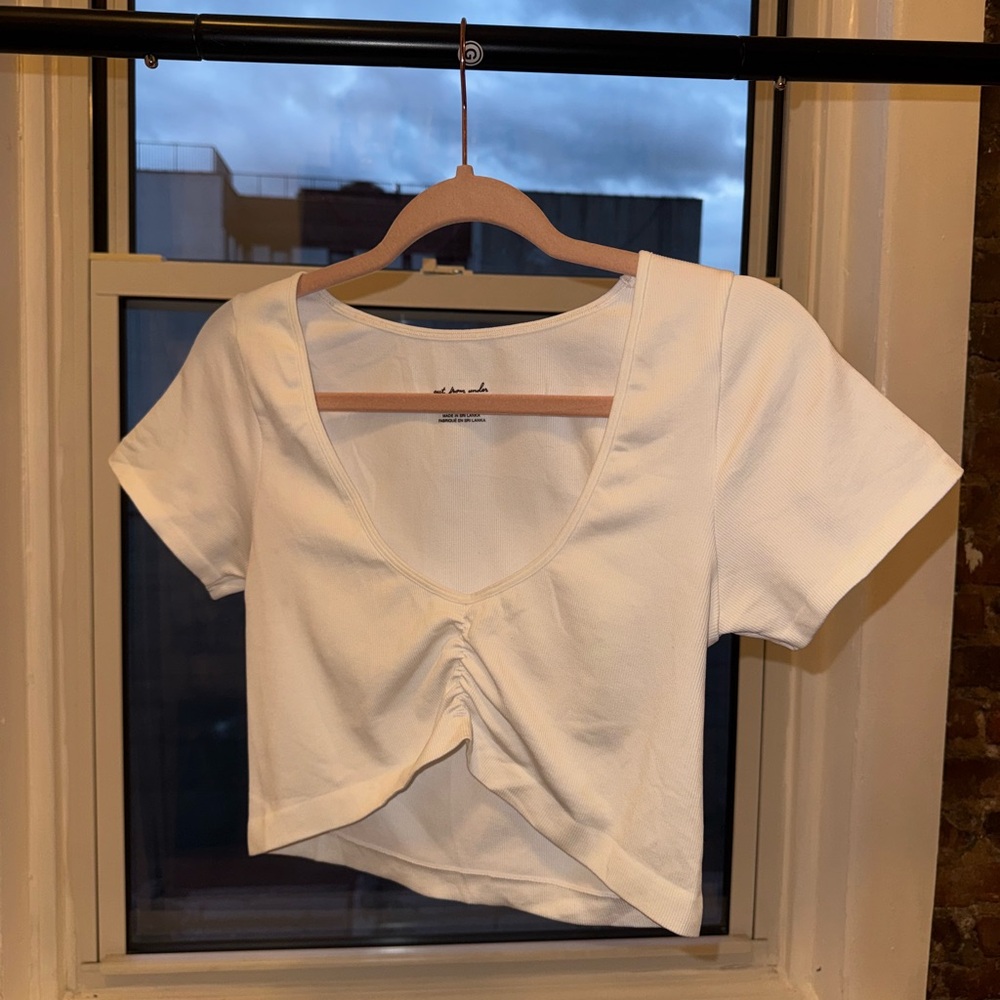 Urban Outfitters white croc top
